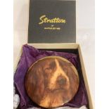 Vintage 1950?s Stratton Compact with Spaniel dog lid. Complete with original Stratton of Mayfair