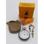 An Antique Silver Pocket Watch - The Express English Lever. Made by J.G. Graves of Sheffield. 5.