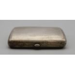 An Antique Cigarette Case. Hallmarks for Chester. Clasp and hinge in working order. 8 x 7cm. 65.5g
