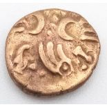 An Ancient 1st Century Iron Age Gold Coin. We believe this to be a stater coin from the
