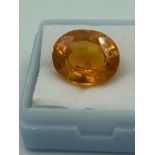 Stunning ORANGE SAPPHIRE 10.45 carats. Oval cut.