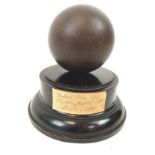 A Cannon Ball Taken From The Waterloo Battlefield 1815. This was displayed at the Waterloo Museum,