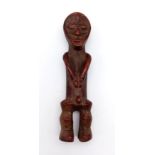 A rare, 18th Century, carved ivory, maternity figure from Lega tribe, Congo. Height: 18.8 cm,