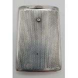 A 1915 Birmingham Silver Vesta Slide Case. Guilloche engraving throughout. Slide movement works