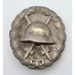 WW1 Imperial German Silver (2nd Class) Wound Badge. Awarded for being wounded three or four times.