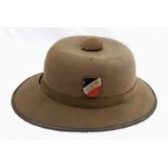 WW2 Double Decal Africa Corps Tropical Helmet.