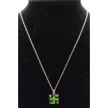 Antique 1909/1910 Silver and Enamel Nazi Cross Pendant Necklace most likely made for a Nazi