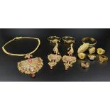 A MIXED LOT OF GOLD JEWELLERY TO INCLUDE: 6 X 22K GOLD RINGS 48.5gms A 22K GOLD BABY KADA 12.7gms