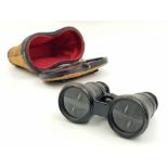 An early Victorian pair of Opera Binoculars, made by Ross of London, in original leather box with