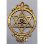 A GEORGE IV SILVER GILT MASONIC ROYAL ARCH CHAPTER JEWEL MADE BY THOMAS HARPER OF FLEET STREET IN