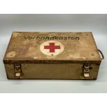 WW2 German Africa Corps First Aid Box with contents.