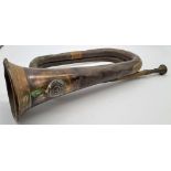 3rd Reich S.A Long Trumpet Bugle. A very nice German Cellar find. In as found condition.