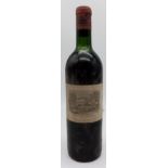 A Rare Bottle of 1960 Chateau Lafite Rothchild Red Wine. From the Pauillac region. 75cl.