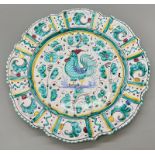 A LARGE WALL HANGING PLATE BY S. GIMIGNANO. 34cms DIAMETER