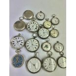 Antique vintage silver pocket watches Verge Fusee etc As Found