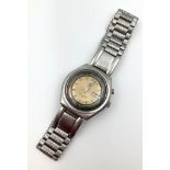 A Wonderful Vintage Seiko Bell-Matic Gents Alarm Watch. Stainless steel strap and case - 42mm. Two-
