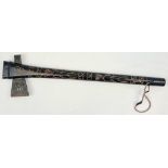 Vintage Wood and Iron Tribal Axe 56cm length Hand Crafted and Detailed