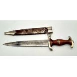Rare Maker 1938 Dated SA Dagger. Maker Marked RZM/M/51 for Anton Wingen Jr who stopped making