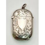 A SILVER VESTA CASE HALLMARKED BIRMINGHAM 1900. 18.6gms GOOD CONDITION.