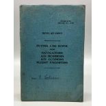 WW2 R.A.F Flying Log Book Dated 1943, for a Radio Operator. Lots of entries.