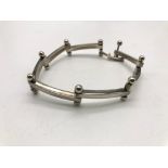 An art Deco sterling silver bracelet. Length: 19 cm, weight: 23 g.