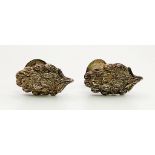 PAIR OF VINTAGE STERLING SILVER ACORN STYLE CUFFLINKS 10G