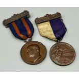 Pair of Jewish Lads Brigade Medals. Bronze Long Service Medal & the Judaica Lewis Emanuel Medal.