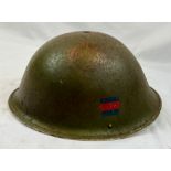 Falklands War Era British Mk IV Helmet with Guards Division Flash.