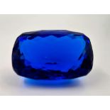 A magnificent, flawless, large TOPAZ (316 carats), cushion cut, with a royal blue colour