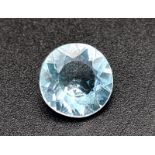 4.45 Ct Blue Topaz, Round Shape, GLI Certified