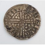 A Henry III Silver Hammered One Penny Coin. 1247-1279. Canterbury mint. 1.25g. Please see photos for