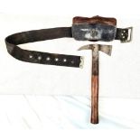 WW2 British Home Front Auxiliary Fire Service belt with axe.