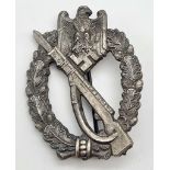 3rd Reich Zinc Solid Back Infantry Assault Badge,