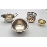 An Early Sterling Silver Mixed Lot. Hallmarks for London and Birmingham 1905 - plus two 800 silver