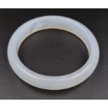 A Translucent Jade Bangle. 6cm inner diameter.