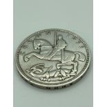 SILVER 1935 George V ROCKING HORSE CROWN in extra fine condition. Clear and bold detail with