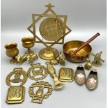A Varied Selection of Brass Cups and Ornaments.