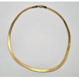 A Vintage Italian Herringbone Necklace. 40cm. 6.41g