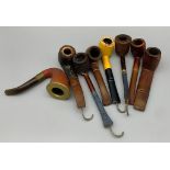 A Selection of Eight Vintage Pipes. A/f
