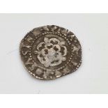 A James I Silver Hammered One Penny Coin. 1619-1625. 0.42g. Please see photos for conditions. A/F.