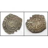 A Henry VIII Silver Hammered Half Penny Coin. 1526 - 44. London mint. 0.43g. Please see photos for