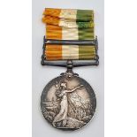 Kings South Africa Medal with 1901 & 1902 Bars. Awarded to: 3862 Pte T.Moore Yorkshire Reg.