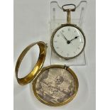 Antique 18th century verge fusee pocket watch as found