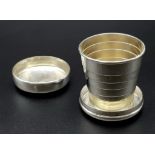 A Hamilton and Inches Elizabeth II Collapsible Beeker Cup. Orkney Inga silversmiths. Comes in