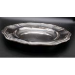 An Antique French Solid Silver Odiot of Paris Platter Dish. 950 silver content. 30cm diameter.