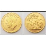 A 1925 22K Gold Full Sovereign Coin. 8G.