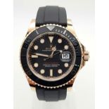 A ROLEX OYSTER DATE YACHTMASTER FLEX IN 18K ROSE GOLD IN AS NEW UNWORN CONDITION. 8862