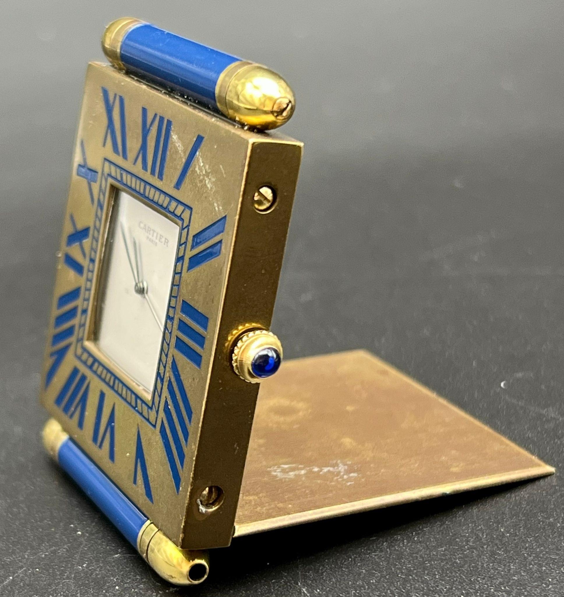 Cartier travelling alarm clock in working condition - Bild 2 aus 5