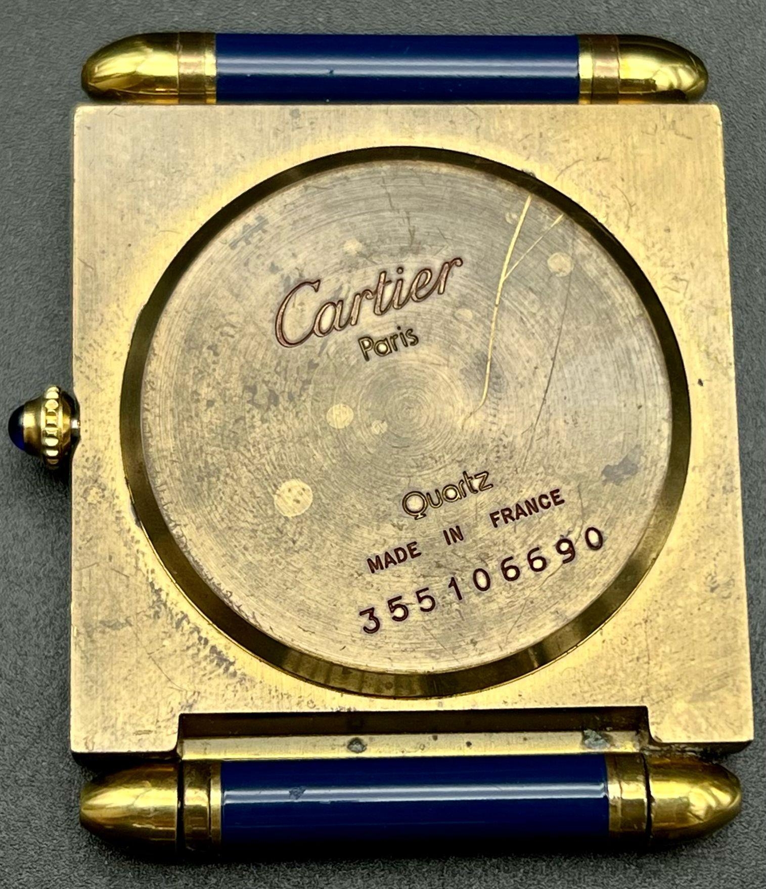 Cartier travelling alarm clock in working condition - Bild 5 aus 5