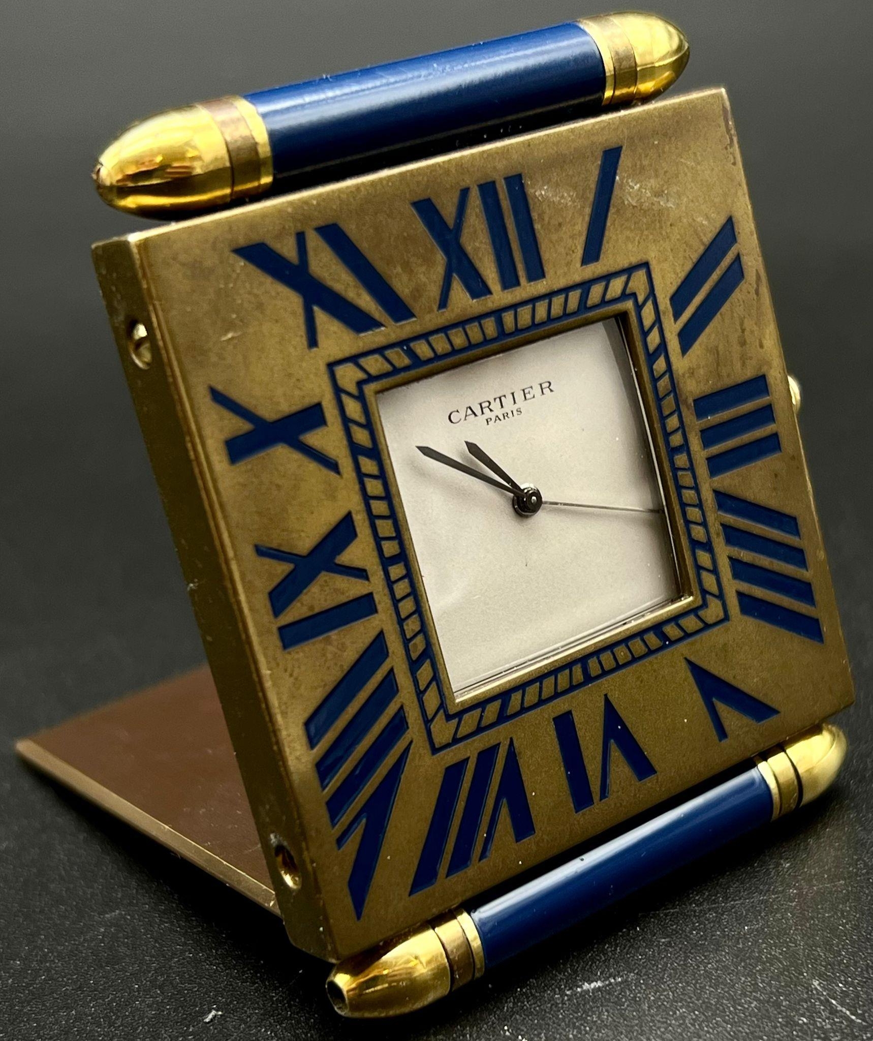 Cartier travelling alarm clock in working condition